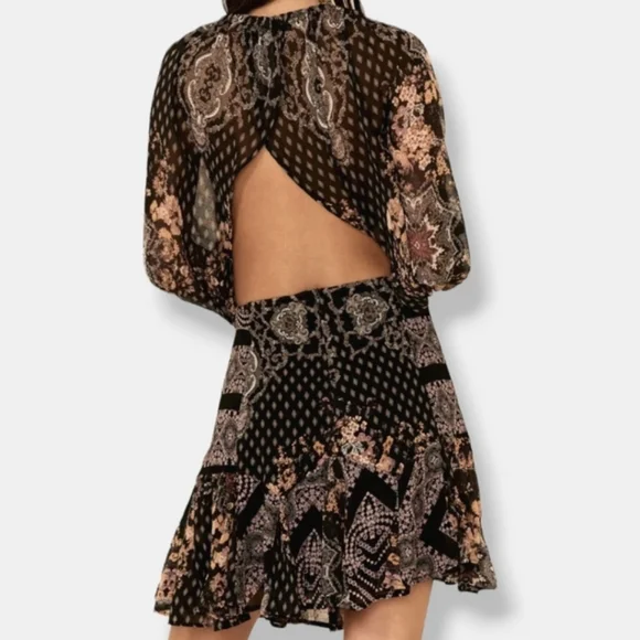 Free People seven wonders open back boho Mini Dress - Picture 9 of 16